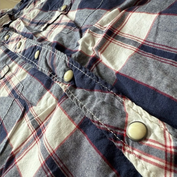 Ralph Lauren Denim & Supply Cowgirl Pearl Snap Plaid Shirt Women’s Size M - Picture 6 of 13